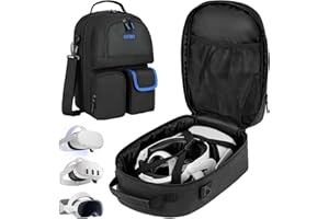 LEFOR·Z VR Carrying Case Compatible with Meta Quest 3S/Quest 3/Oculus Quest 2/Quest Pro/Vision Pro,Travel Storage Bag Fits for Elite Version VR Gaming Headset,Touch Controllers and Accessories(Bag Only)
