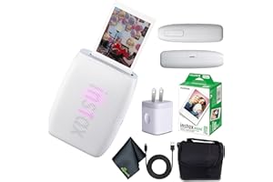 Fujifilm INSTAX MINI Link 3 Smartphone Printer (Clay White) + Travel Bag Small INSTAX MINI Instant Film (20 Sheets) + USB Power Charging Adapter + Diginerds Microfiber Cleaning Cloth