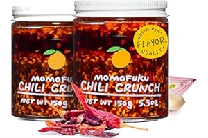 Momofuku Chili Crunch by David Chang, (5.3 Ounces), Chili Oil with Crunchy Garlic and Shallots, Spicy Chili Crisp, 2 Pack