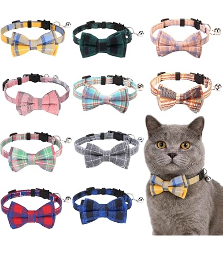 ICICECREAM Lot De 2 Colliers Pour Chat Avec Clochette - Motifs Guépard - Réglables 20-29 Cm - Sécurité Détachable