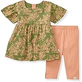 Puff Sleeve Organic Baby Girl Top & Pants Set