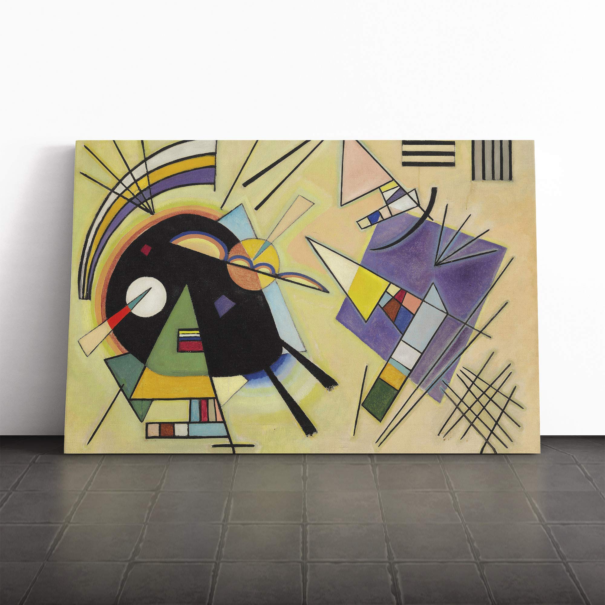 Wassily Kandinski Canvas Print | Gallery Wrapped 30mm Frame Wall Art | 20x14 inches | Ready to Hang | Abstract Picture | Living Room Bedroom Lounge Office