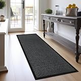 Homatz Hallway Runner Rug 60x120cm Non-Slip Grey Dirt Trapper Washable