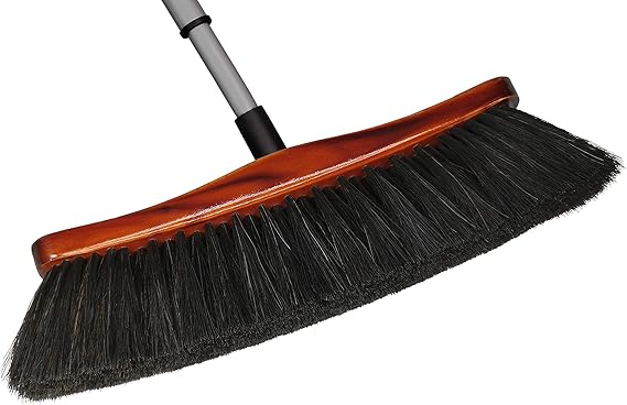 MERXartis Zimmerbesen Classico - hochwertiger Stubenbesen mit Rosshaar