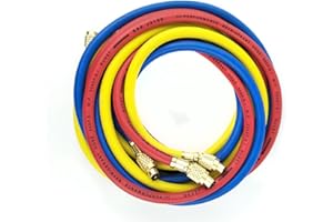Wisepick 3 Colors AC Charging Hoses Tube for R134a Air Conditioning Refrigerant 1/4" SAE Thread Hose 70 inch