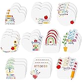 CJiangpo 30Pcs Teacher Sticky Notes Pads, Thank You Teacher Appreciation Gifts 600 Sheets Self Stick Notepad Memo Pads Teaching is A Work of Heart Page Marker School Office Supplies Party Favor Filler
