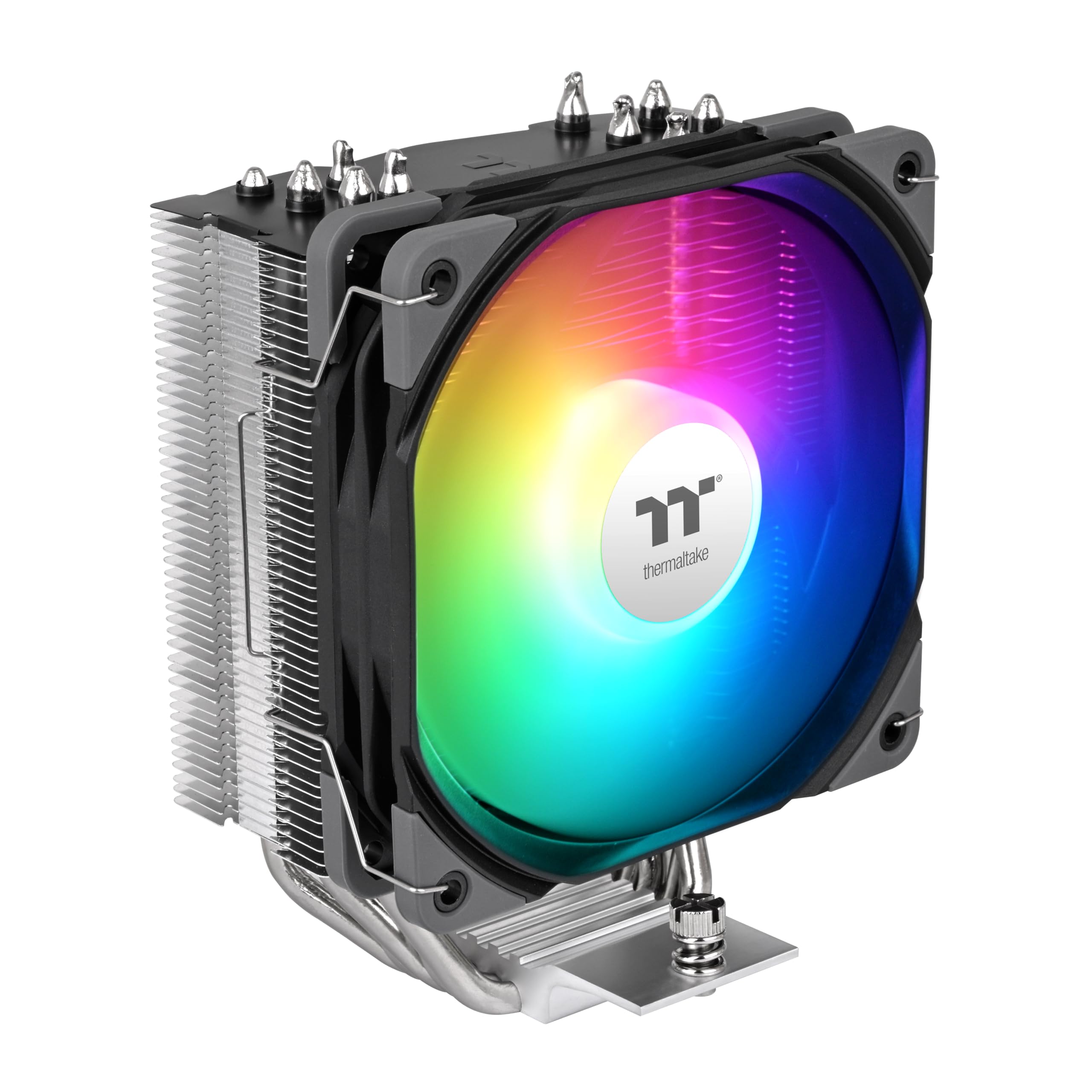 Thermaltake UX500 ARGB CPU Cooler; 5xØ6mm Copper Heatpipes; 120mm PWM Fan; 700~1800 RPM; Intel/AMD Compatible; Single Tower; 260W TDP; Black; CL-P144-AL12SW-A Image Thermaltake UX500 ARGB CPU Cooler; 5xØ6mm Copper Heatpipes; 120mm PWM Fan; 700~1800 RPM; Intel/AMD Compatible; Single Tower; 260W TDP; Black; CL-P144-AL12SW-A Image