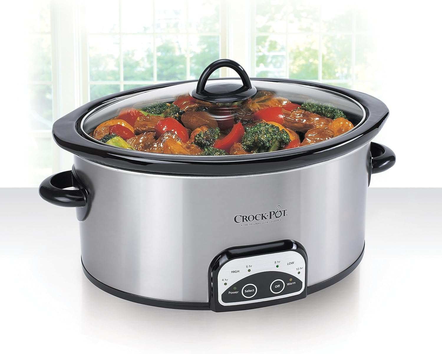 Crock-Pot SCCPVP600-S Smart-Pot 6-Quart Slow Cooker, Brushed Stainless Steel: Kitchen & Dining