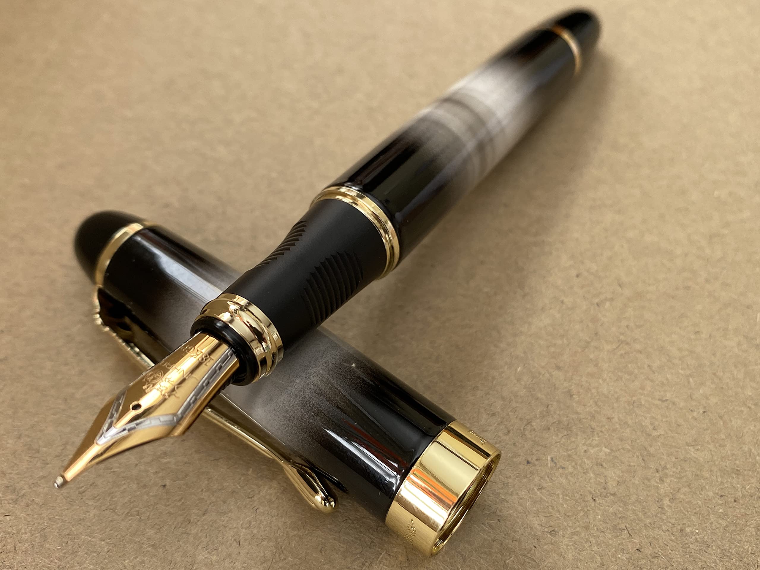 Rhapsody Jinhao x450 Fountain Pen 0.5mm Medium-Fine Nib Ink Pens (Latte Effect)