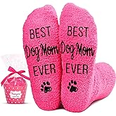 HAPPYPOP Fuzzy Dog Mom Dad Gifts - Dog Lover Socks for Men Women, Funny Valentine Gifts