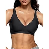 Vertvie Jelly Wireless Bras for Women Push Up Plunge Seamless T-Shirt Bras No Underwire Supportive Full Coverage Bralettes