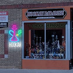 Hookah Neon Sign Nargile Lounge Sign Colorful LED