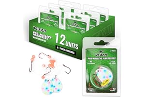 Vexan Glow Walleye Spinner Rig - Worm & Crawler Harnesses for Live Bait Fishing