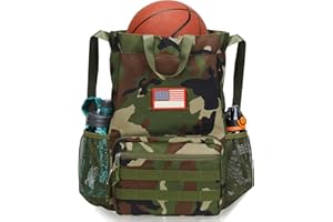 ATRIPACK Tactical Drawstring Backpack, Water-Resistant Swim Bag String Bag Sandproof Beach Backbag American Flag Cinch Sack Bookbag for Men Women Basketball,Swim, Gym, Sports（Green Camo
