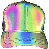 LZLRUN Rainbow Reflective Caps Men Fluorescent Hat
