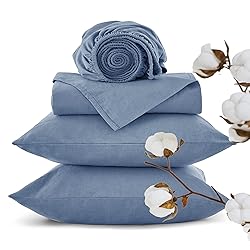 Bedsure Linen Sheets - King Size Sheets, Blend from