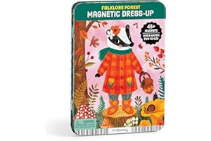 Mudpuppy Folklore Forest – Magnetic Dress Up Game with Illustrated Forest Scenes Including 2 Forest Characters and Over 40 Mix and Match Magnets Perfect for Travel