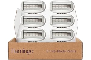 Flamingo Women's Original Razor Blade Refill Cartridges for Women - 6 Count - 5-Blade Shaving Razors for Women