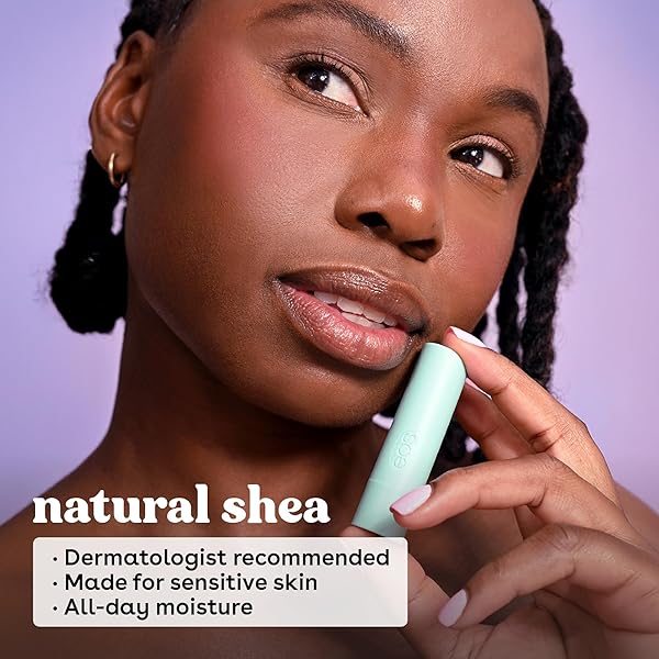 EOS NATURAL SHEA LIP BALM- BIRTHDAY CAKE, ALL-DAY MOISTURE LIP CARE PRODUCTS, 0.14 OZ