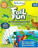 Skillmatics Foil Fun Animals Mega Pack - No Mess Art for Kids 150+ Sheets