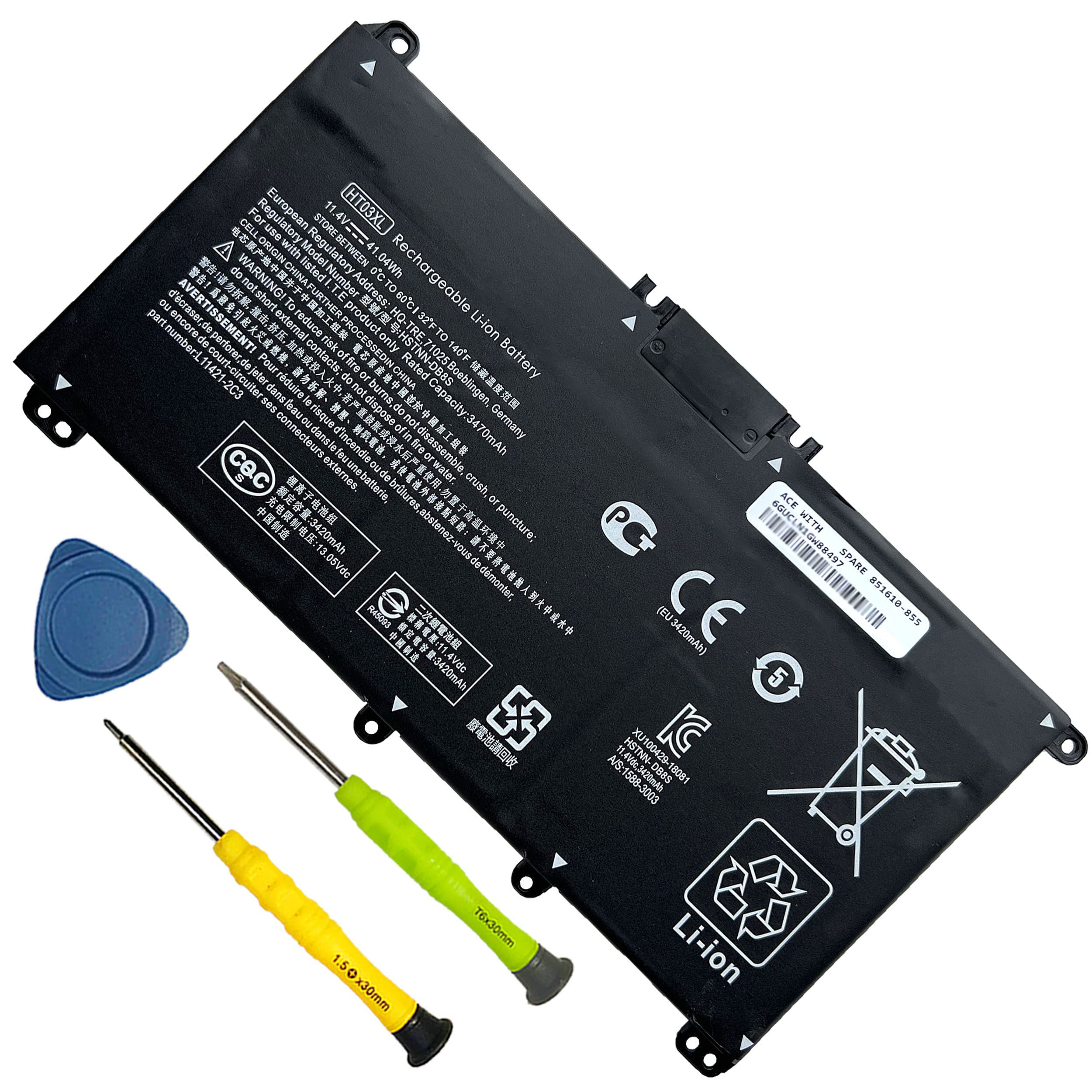 ANTIEE HT03XL Laptop Battery Compatible with HP Pavilion 14-CE 15-CS 15-DA 250 G7 255 G7 Series L11421-542 HSTNN-UB7J HSTNN-LB8L HSTNN-IB8OL HSTNN-DB8SL HSTNN-DB8R 11.55V 41.9Wh 3630mAh