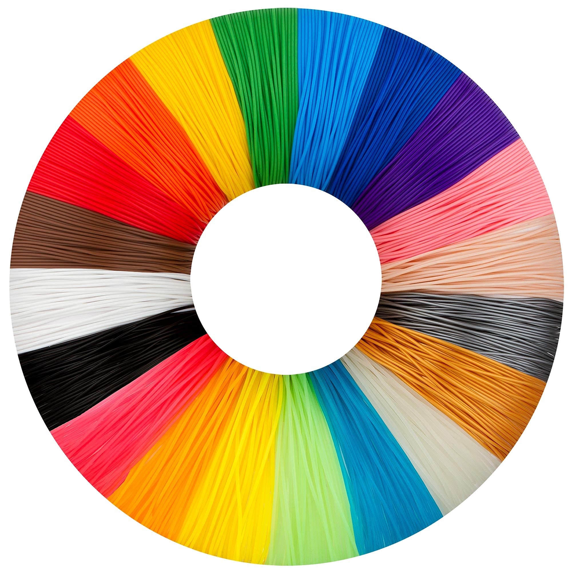 3D Pen PLA Filament Refills, 30 Colors,1.75mm33 Feet Each Color, 3D Printing PenFilament and 3D Printer Pen Filament,for 3D Pen,with 4 Finger Caps(Total 990Feet)