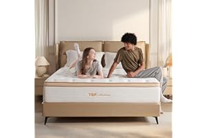 TQX Queen Mattress,12 Inch Hybrid Mattress in a Box: Memory Foam & Pocket Springs for Pressure Relief, Motion Isolation, Medium Firm,CertiPUR-US Certified,Fiberglass Free, 365 Night Trial