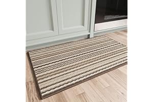 COCOER-Kitchen Rug and Mat for Floor-Kitchen Non Slip Washable Kitchen Mat-Absorbent Kitchen Floor Mat for Front Sink, Laundry Room, Hallway