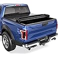 KUIPERAUTO Quad 4-Fold 6.5 FT Soft Folding Truck Tonneau Cover Compatible with 2004 2005 2006 2007 2008 Ford F150 F-150 (Excl. 2004 Heritage) Fleetside Four Fold On Top 78.8Inch Truck Bed Cover