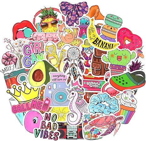 Amazon Com Waterproof Vinyl Aesthetic Stickers For Laptop Water