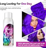 MOFAJANG Purple Hair Colour Spray 100ml Temporary Hairspray Kids Adults view 4