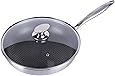 11“ Honeycomb Nonstick Stir Fry Pan with Lid FDA Stainless Steel Wok,Scratch Resistant, Oven Safe Skillet for Mothers‘s Day Gift