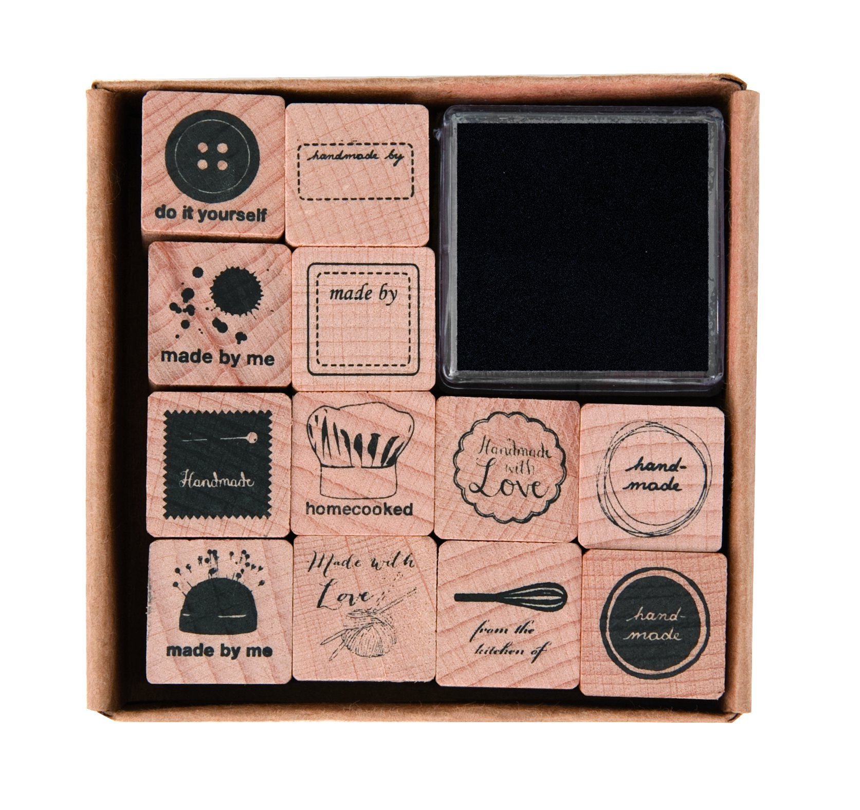 Rico Design Stamp Set Do It Yourself, Wood, Nature