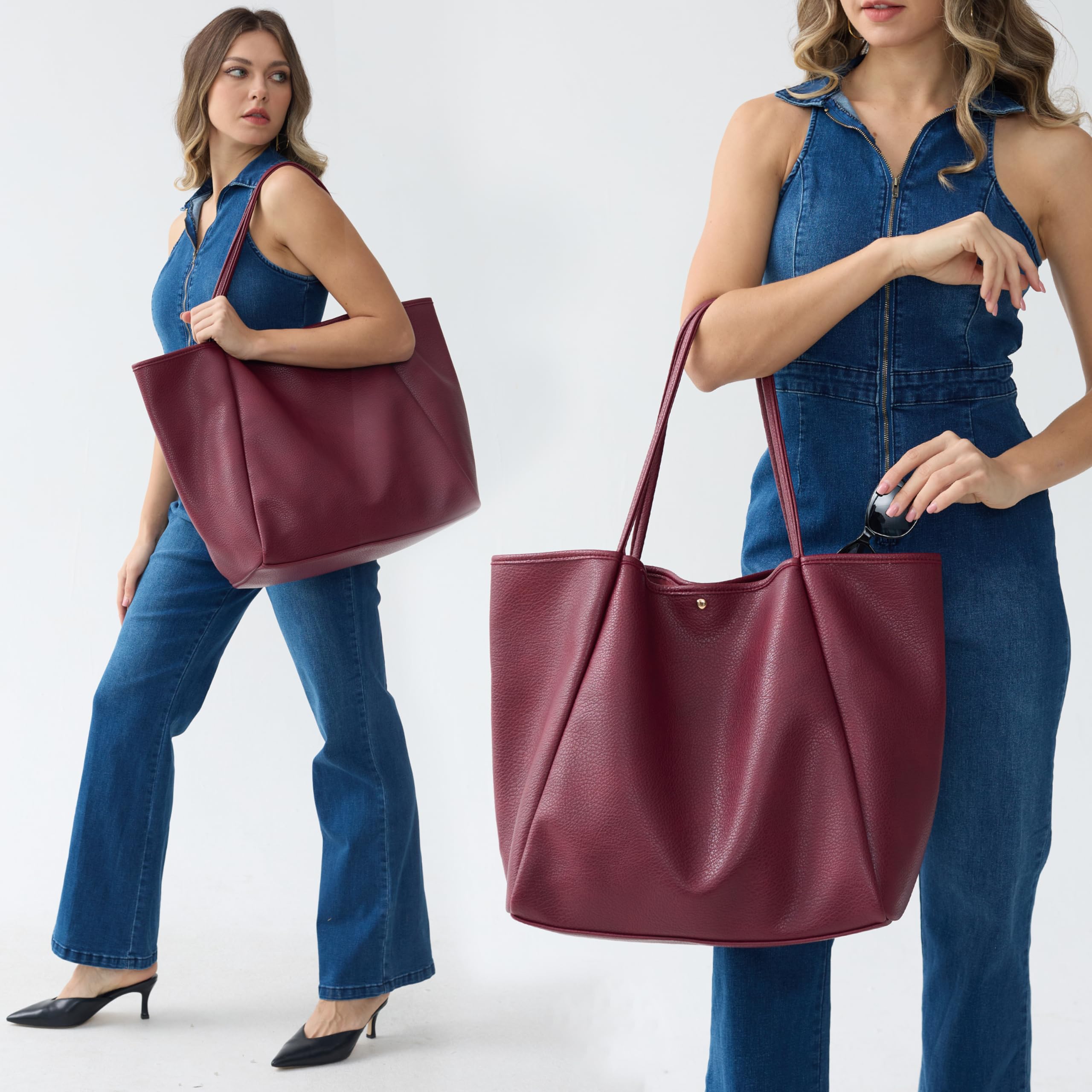 Oversize Pu Leather Tote Wome
