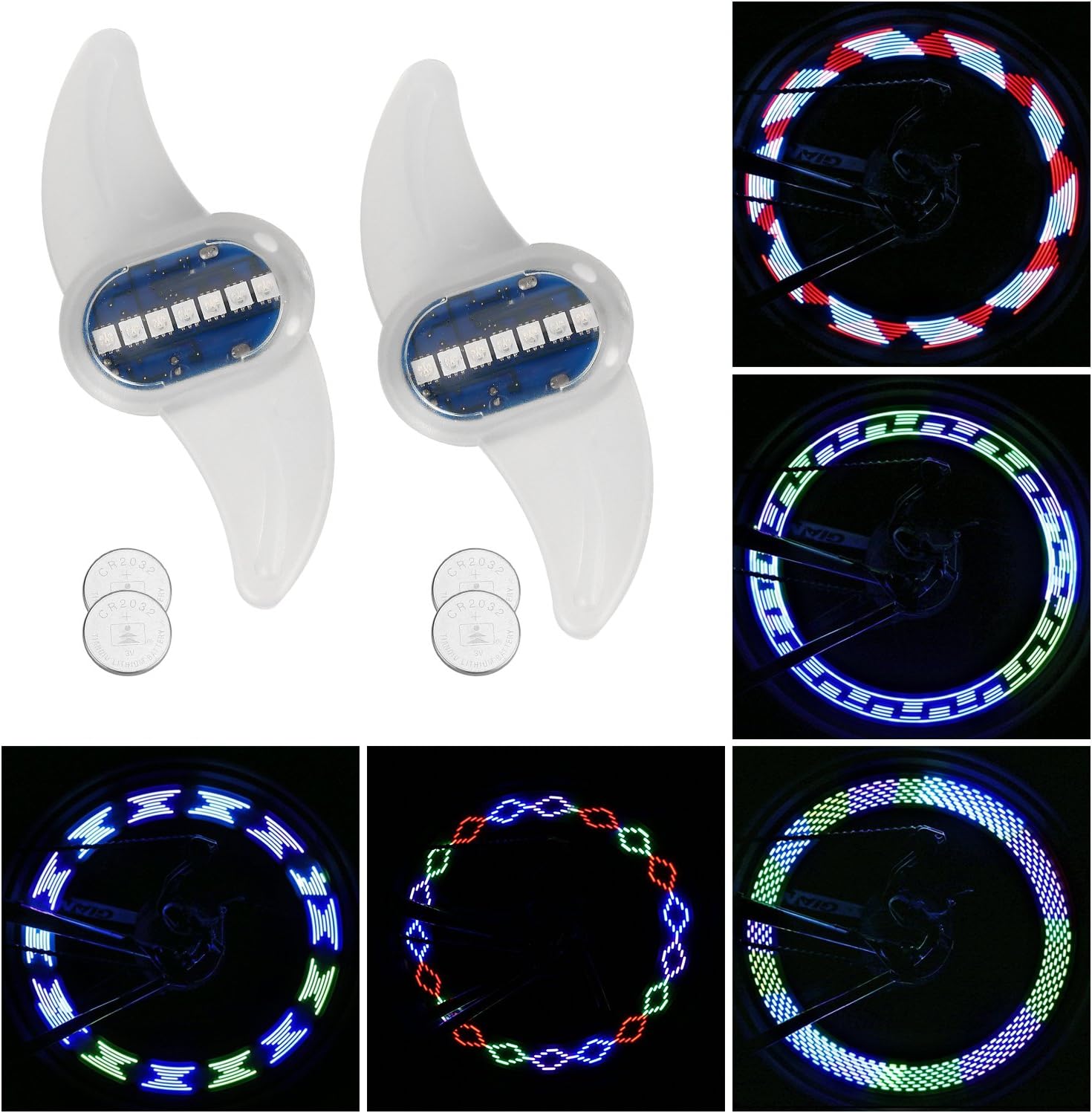 led lumière sécurité roue lumineux bicyclette