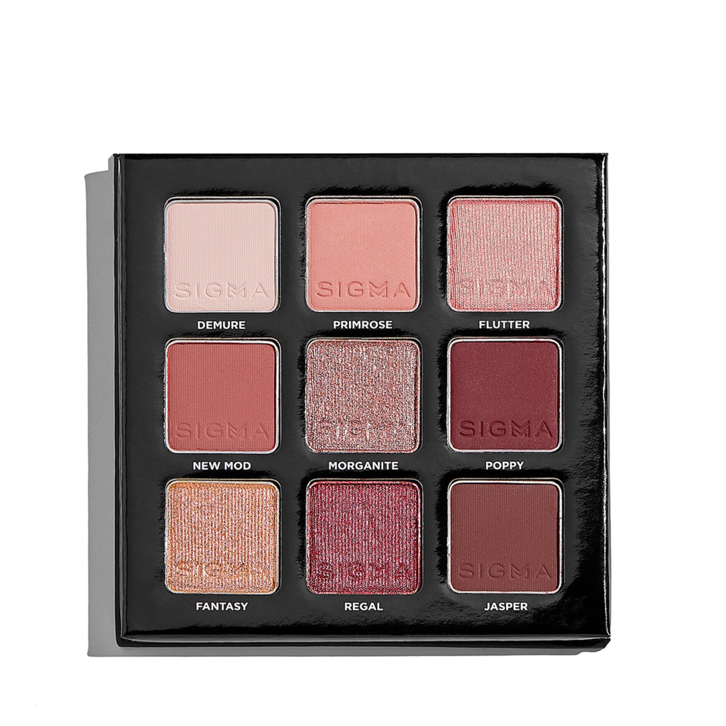 Sigma Beauty On-the-Go Eyeshadow Palette - Rosy - 9 Bold Eyeshadow Shades in Matte, Shimmer and metallic Finishes - Highly Pigmented Vegan Eye Makeup Palette - Clean Beauty Products