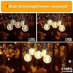 Outdoor String Lights,55FT Shatterproof LED Patio