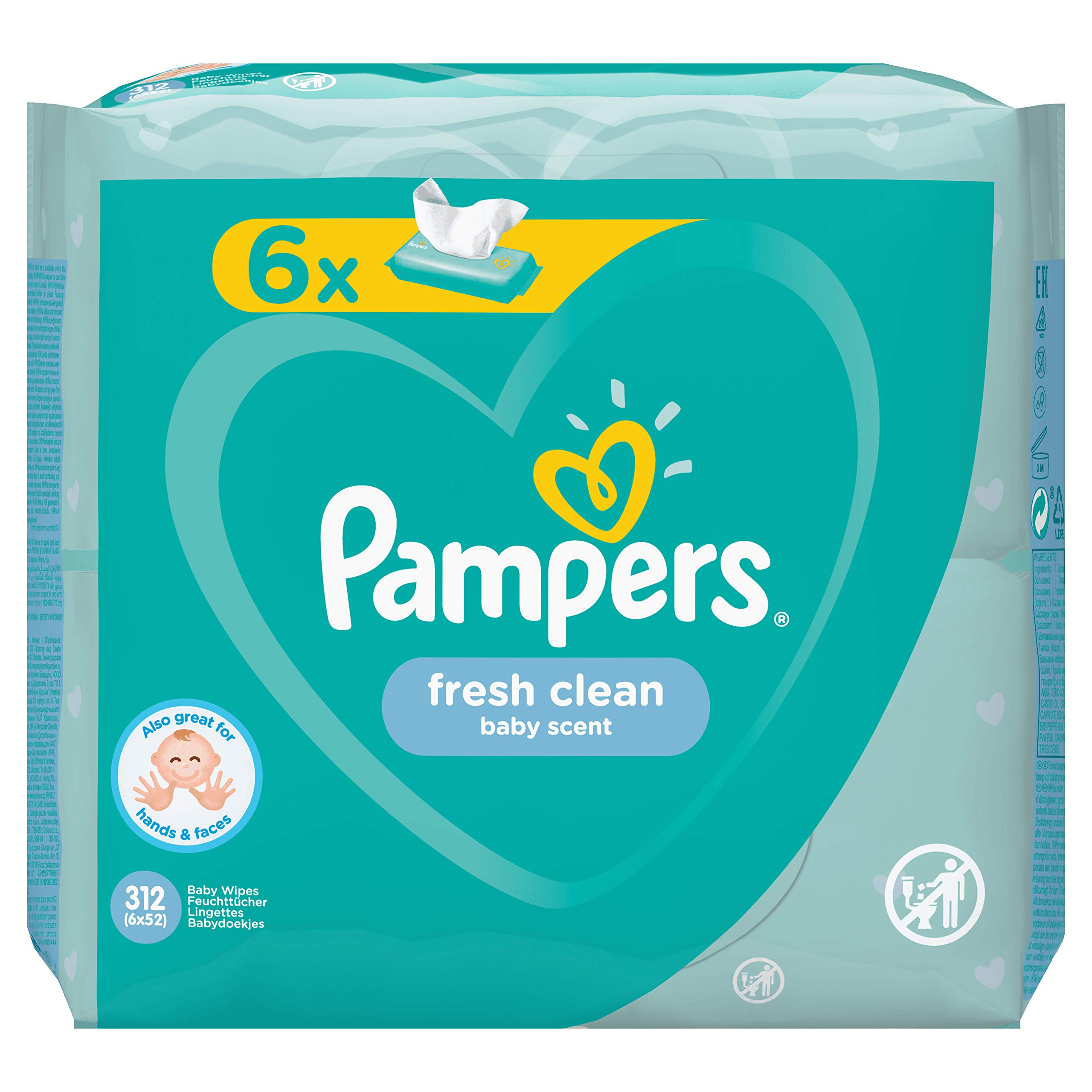 Pampers 81688049 Fresh Clean Baby Wipes White