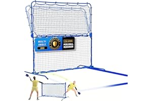 Pickleball Practice Rebounder Net Adjustable Angle for Dinks Volleys Solo Team Training Equipment, 6FT Mini Pickle Ball Net P