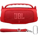 Baval Silicone Case Compatible with JBL Charge 5 Portable Waterproof Bluetooth Speaker(Red Silicone Cover)