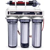 LiquaGen- 5 Stage Reverse Osmosis &amp; Deionization (RODI) | Aquarium Reef Water Filter System - 75 GPD | Water Purifier for Fish Tank with Filter's Included