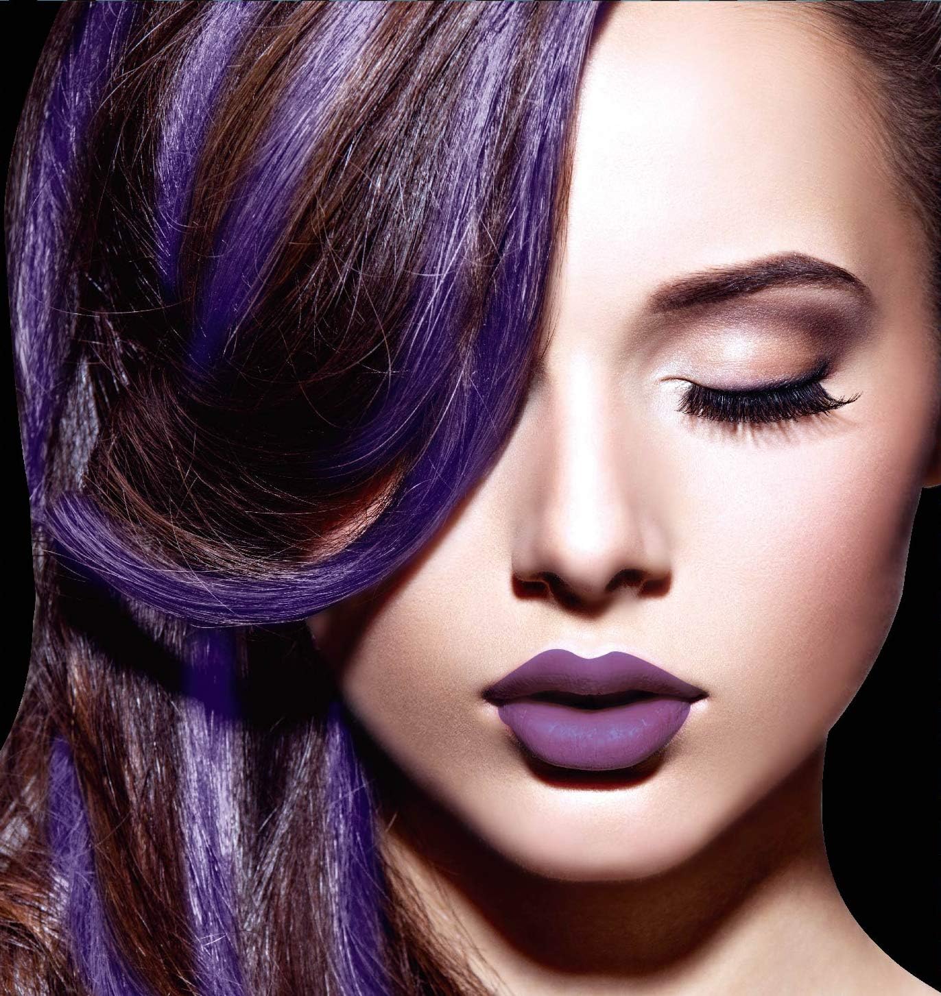 Comb In Wash Out Temporary Halloween Hair Color for Halloween and Cosplay - Purple
