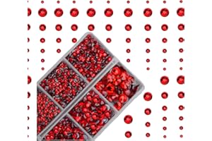 MASSIVE BEADS 4000pcs Mixed Size Hot Fix Round Crystals Gems Glass Stones Hotfix Flat Back Rhinestones (Light Siam)