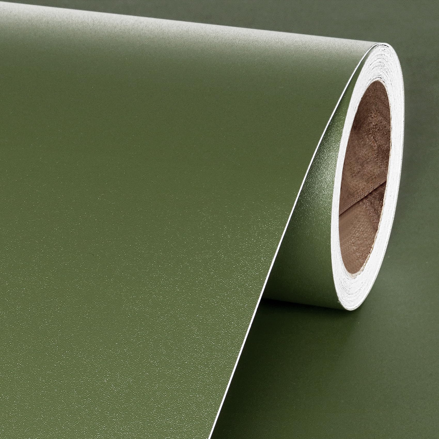 Photo 1 of Livelynine Olive Green Wallpaper Peel and Stick Green Contact Paper Waterproof Self Adhesive Green Wall Paper for Bathroom Classroom Renter Friendly Kitchen Cabinet Vinyl Wrap for Cabinets 15.8x78.8