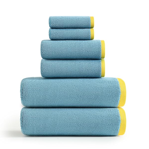 QAXOPL OVERSIZED BATH TOWEL SETS 100% COTTON SOFT...