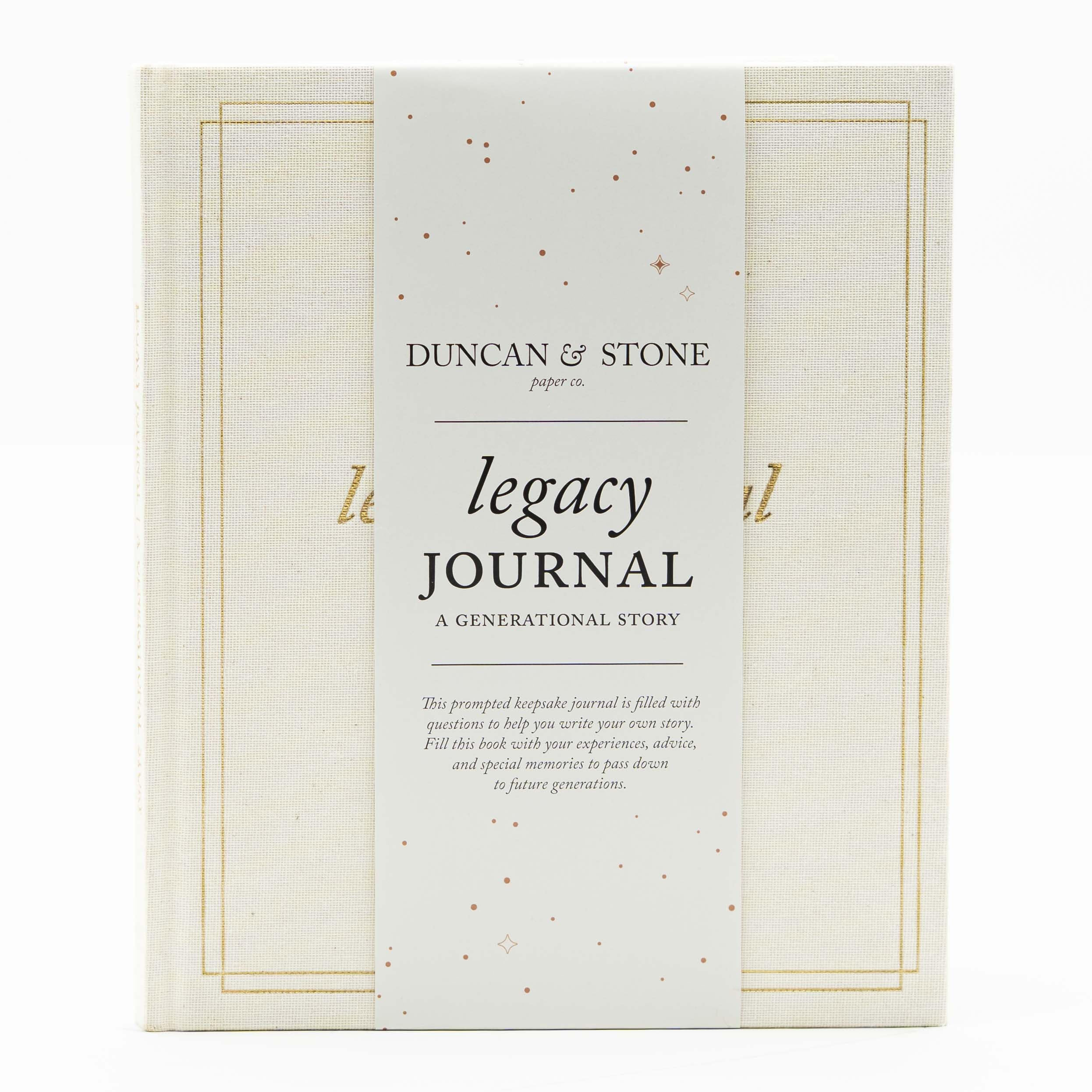 DUNCAN & STONE PAPER CO. Grandparents Legacy Journal (Ivory) - A Guided Life Story Journal for Grandparents or Parents to Share their Memories & Keepsakes - Memory Book - Grandparents Gifts