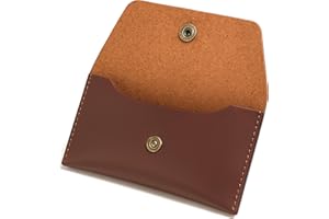 TheAntiq Leather Currency Pouch Dollar Bills Organiser Handmade Travel Wallet Utility Money Pouch Cash Currency Envelope(Tan)