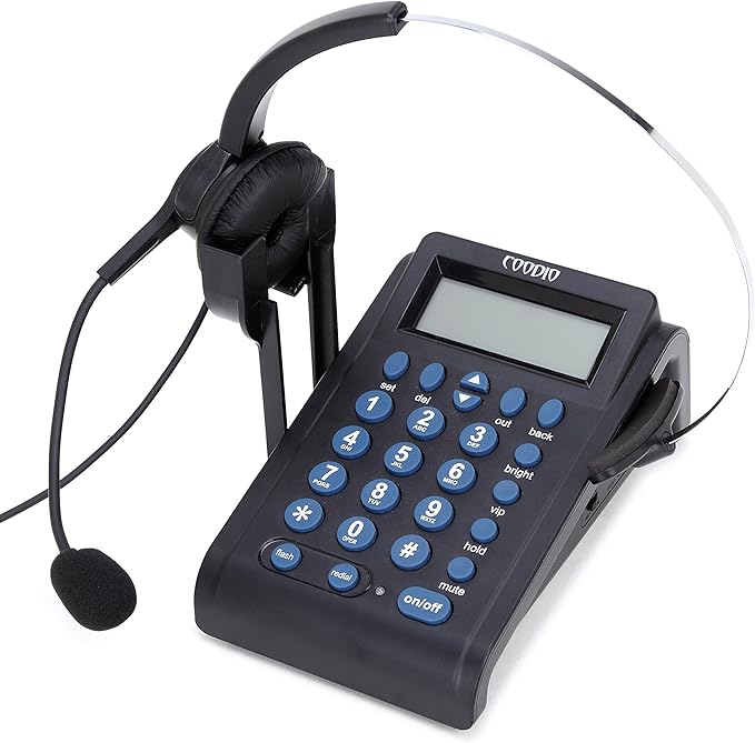 Dialpad with Headset, Coodio Corded Phone [Call Center