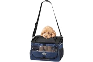 Navaris Pet Carrier for Bikes - Bike Basket Dog Carrier - Ideal Carriers for Small to Medium Dogs Up to 10kg (22lbs) - Drawst