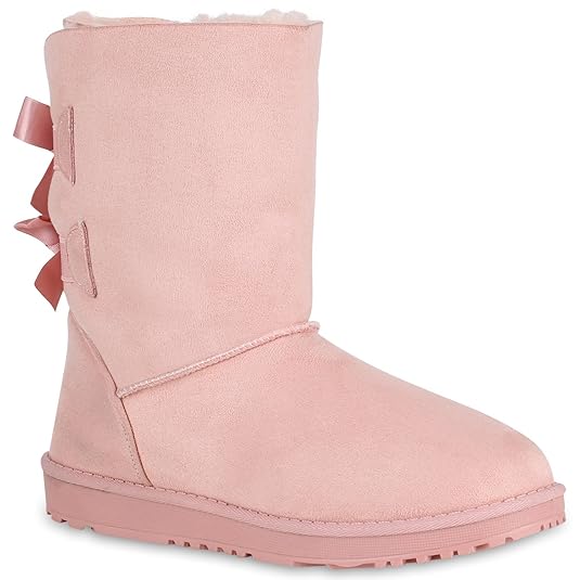 Stiefelparadies Damen Kinder Stiefeletten Schlupfstiefel Übergrößen Warm Gefüttert Flandell